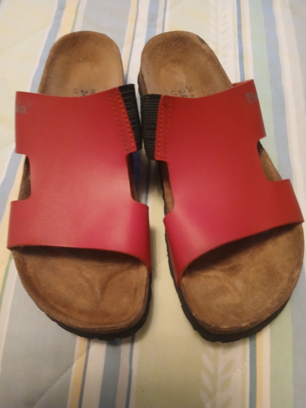Birkenstock Betula sandals slides red size 7